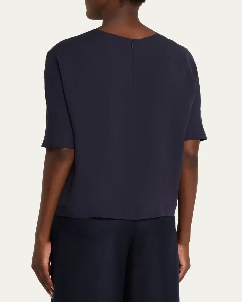 Giorgio Armani Silk Hidden-Zip T-Shirt | Thumbnail 3