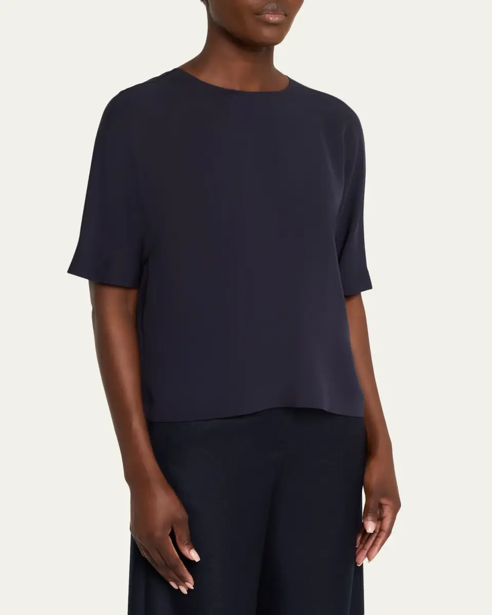 Giorgio Armani Silk Hidden-Zip T-Shirt | Thumbnail 4