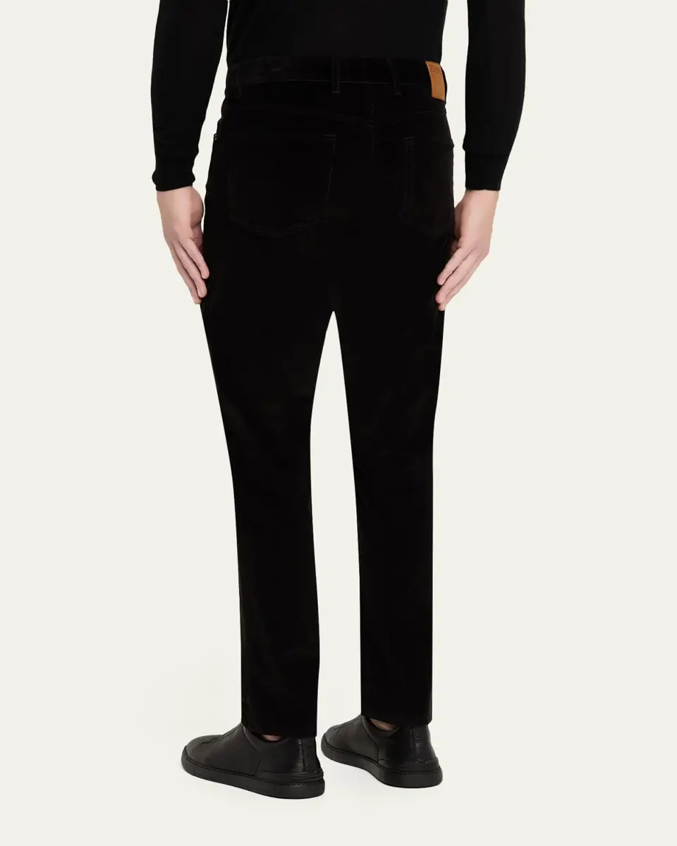 ZEGNA Men's Dark Gray Corduroy Straight-Leg Jeans | Thumbnail 3 ZEGNA Men's Dark Gray Corduroy Straight-Leg Jeans | Thumbnail 3
