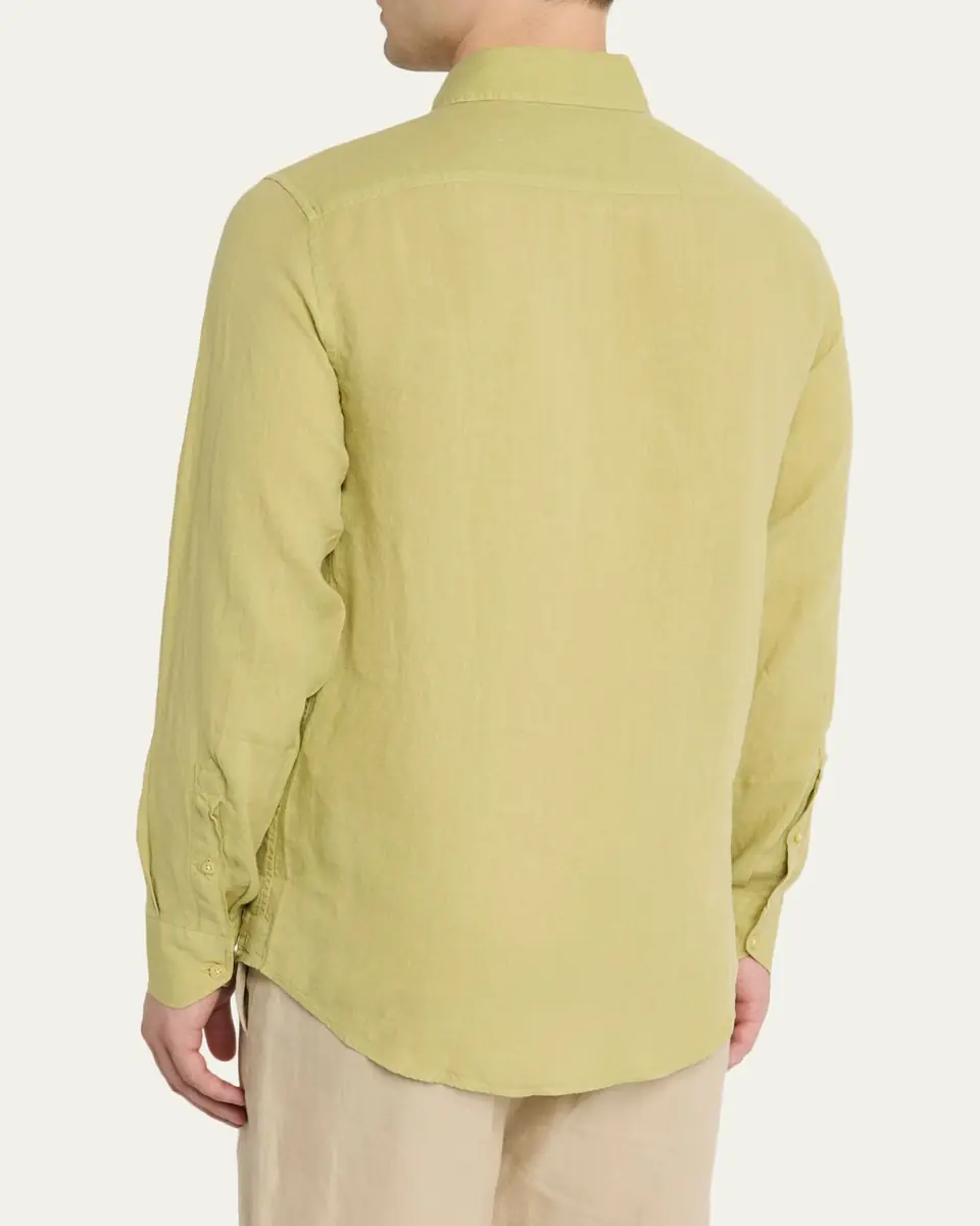 Frescobol Carioca Men's Antonio Linen Casual Button-Down Shirt | Thumbnail 3