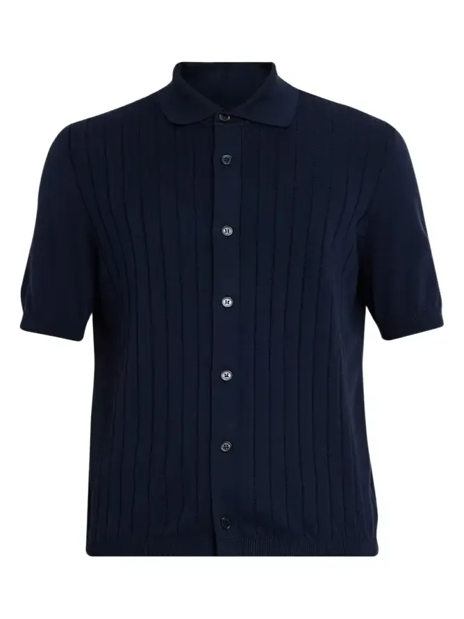 Men's Cotton Rib Short-Sleeve Shirt