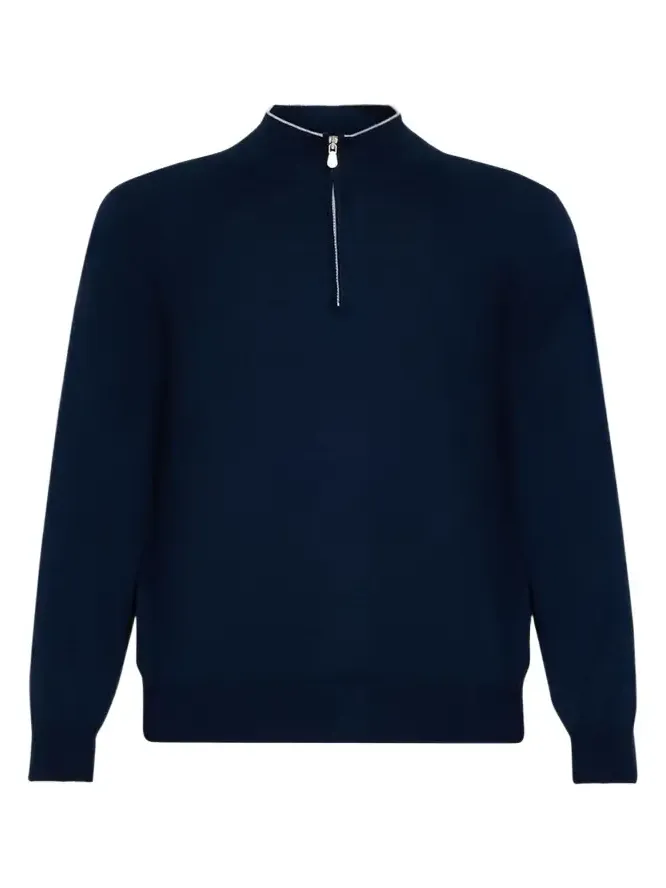 Men's Cotton Knit Quarter-Zip Sweater Men's Cotton Knit Quarter-Zip Sweater