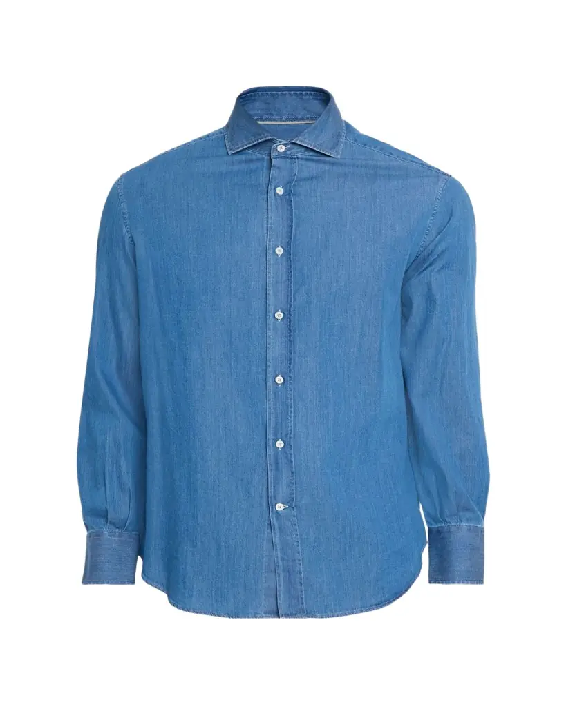 Men's Cotton Denim Button-Down Shirt Men's Cotton Denim Button-Down Shirt
