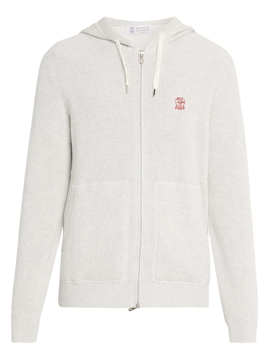 Men's Cotton Rib Hooded Cardigan Sweatshirt Men's Cotton Rib Hooded Cardigan Sweatshirt