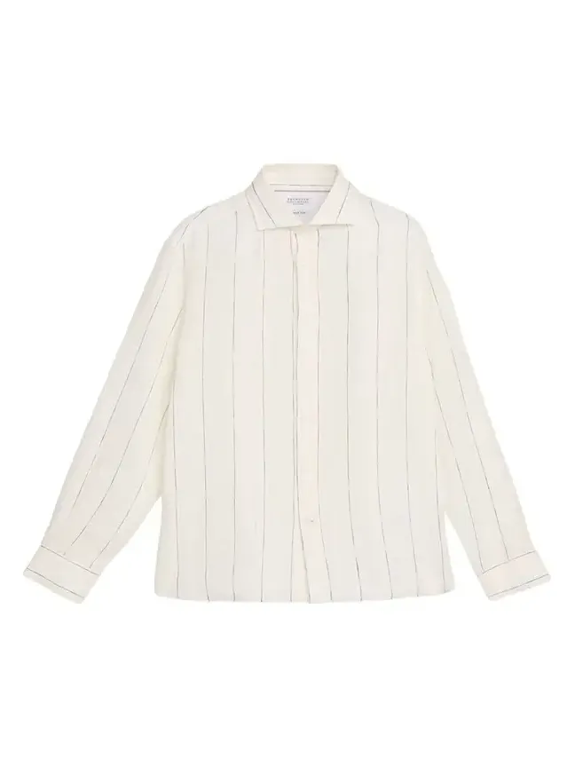 Men's Cotton Wide Stripe Button-Down Shirt Men's Cotton Wide Stripe Button-Down Shirt