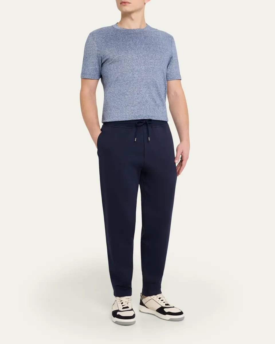 Brunello Cucinelli Men's Cotton Tapered Drawstring Trousers | Thumbnail 2 Brunello Cucinelli Men's Cotton Tapered Drawstring Trousers | Thumbnail 2