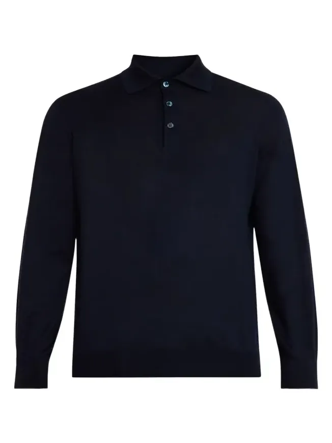 Men's Cashmere Knit Polo Sweater