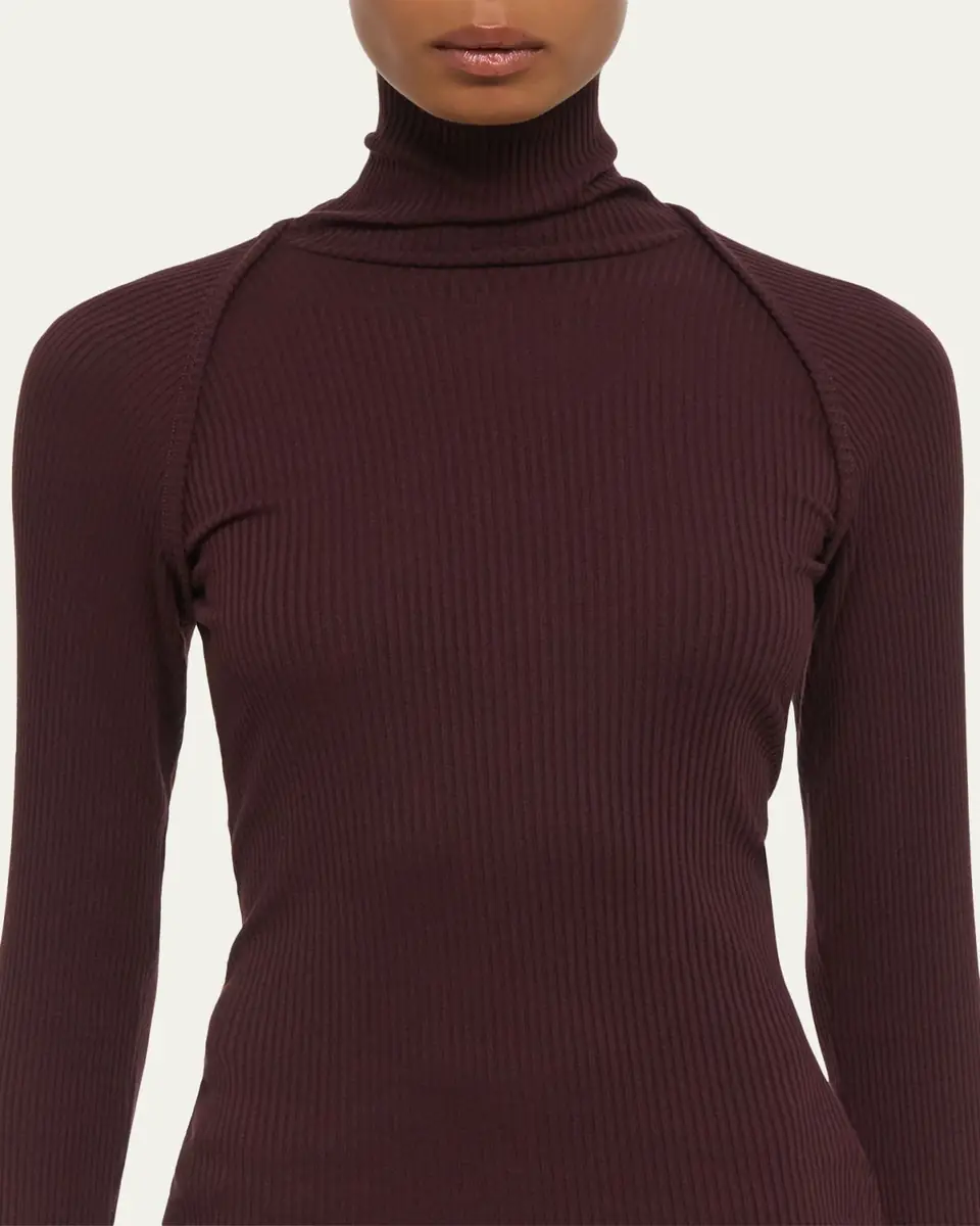 Helmut Lang Rib-Knit Shrug Turtleneck | Thumbnail 5 Helmut Lang Rib-Knit Shrug Turtleneck | Thumbnail 5
