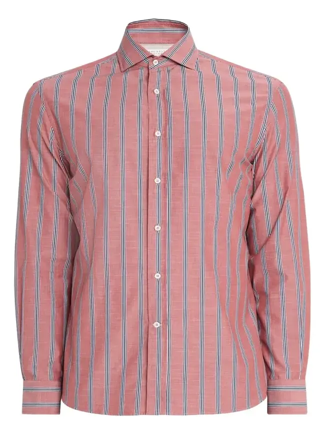 Men's Cotton Multi-Stripe Button-Down Shirt Men's Cotton Multi-Stripe Button-Down Shirt