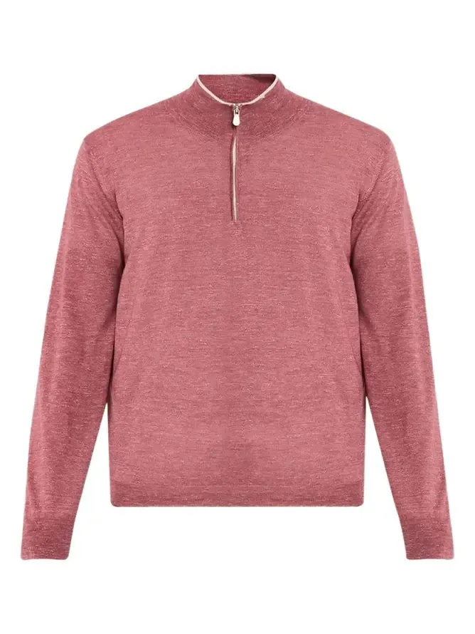 Brunello Cucinelli Men's Cashmere Knit Quarter-Zip Sweater