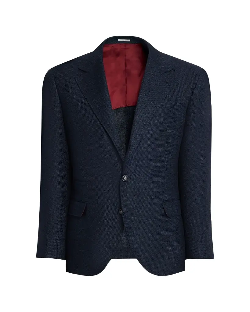Brunello Cucinelli Men's Linen and Wool Single-Breasted Jacket | Image 1 Brunello Cucinelli Men's Linen and Wool Single-Breasted Jacket | Image 1