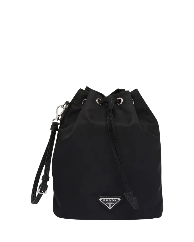 Prada Vela Re-Nylon Drawstring Pouch Bag | Image 1 Prada Vela Re-Nylon Drawstring Pouch Bag | Image 1