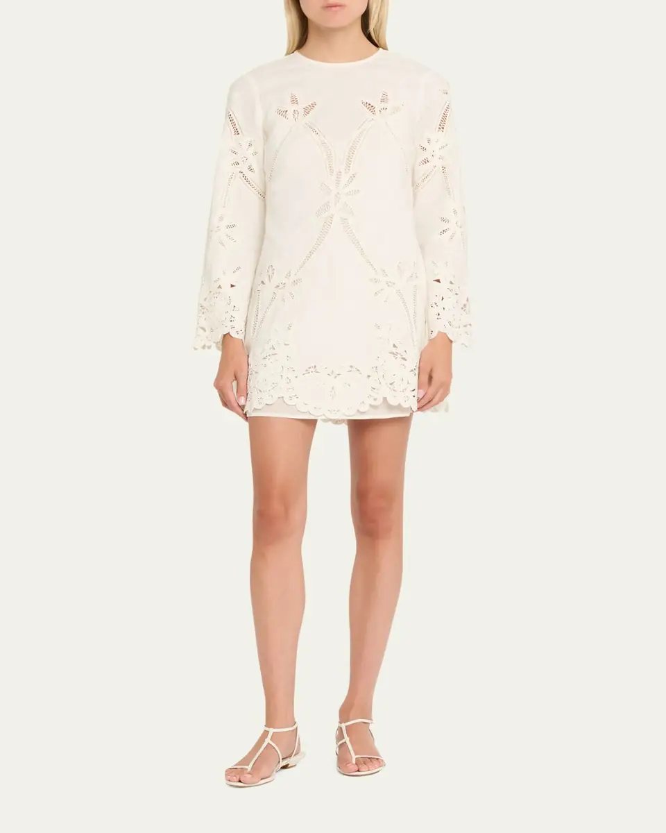 Veronica Beard Amberg Embroidered Mini Dress | Thumbnail 2 Veronica Beard Amberg Embroidered Mini Dress | Thumbnail 2