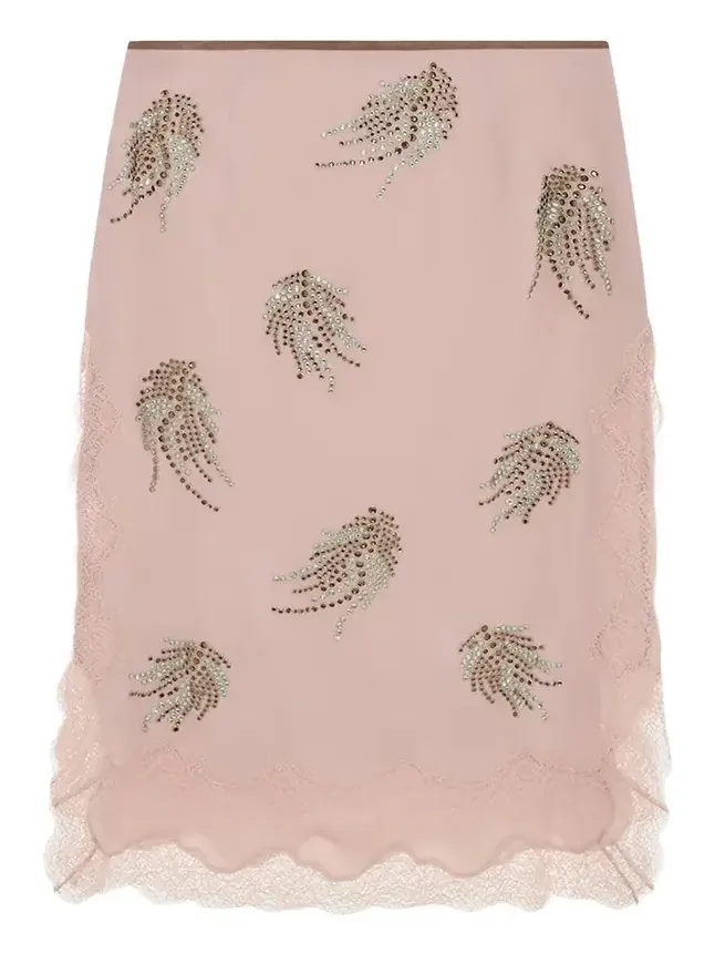 Liri Embellished Silk Midi Skirt Liri Embellished Silk Midi Skirt