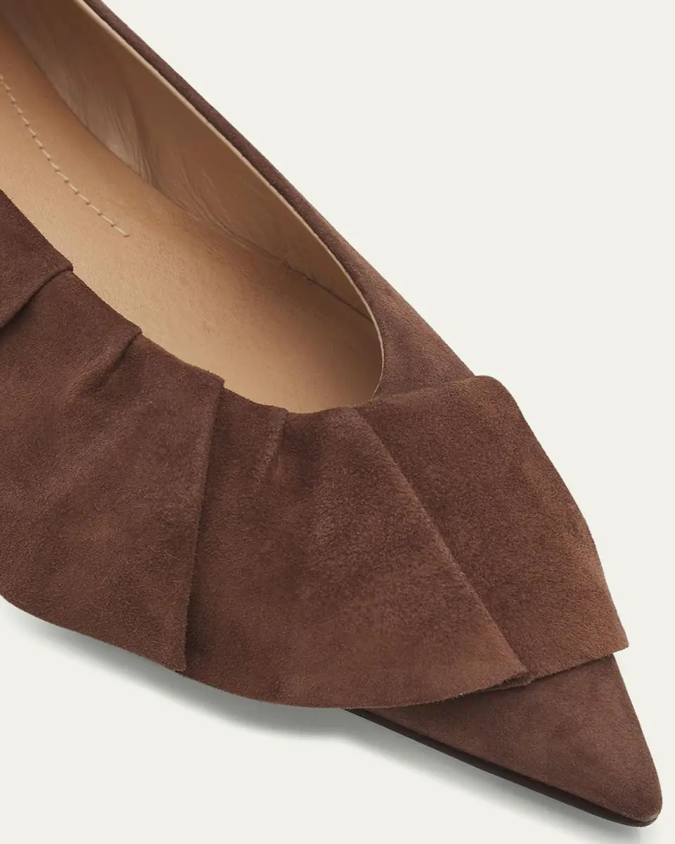JW Anderson Suede Ruffle Ballerina Flats | Thumbnail 4