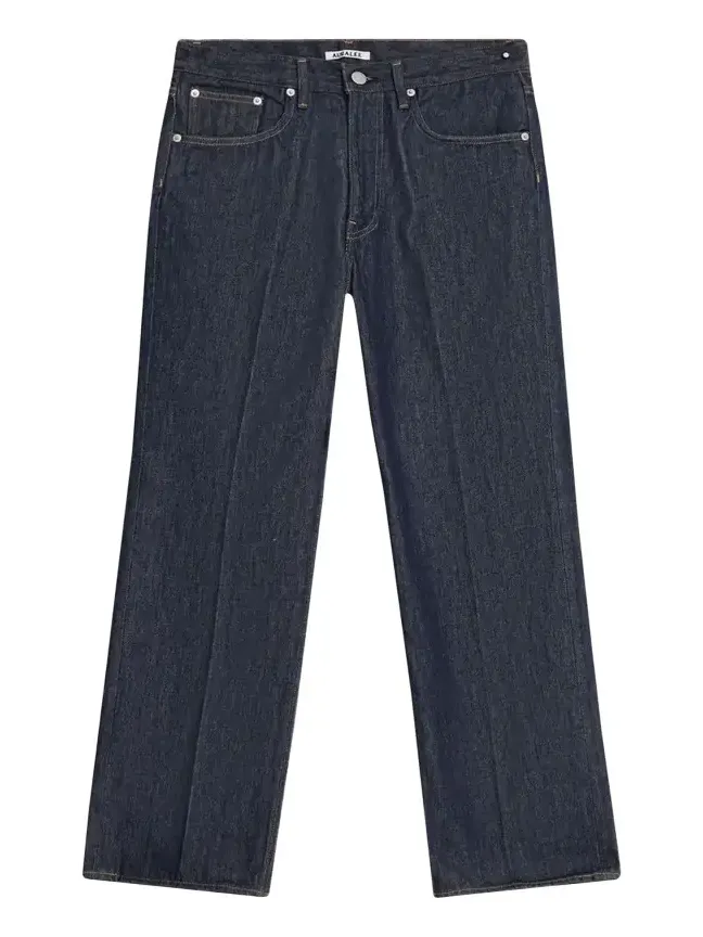Auralee Men's Indigo Wash Hard-Twist Denim Jeans