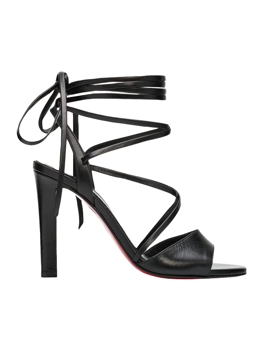 100mm Fanny Randa Leather Ankle-Tie Sandals 100mm Fanny Randa Leather Ankle-Tie Sandals