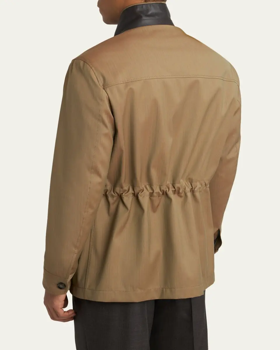 Brioni Men's Wool-Blend Sahariana Jacket | Thumbnail 3