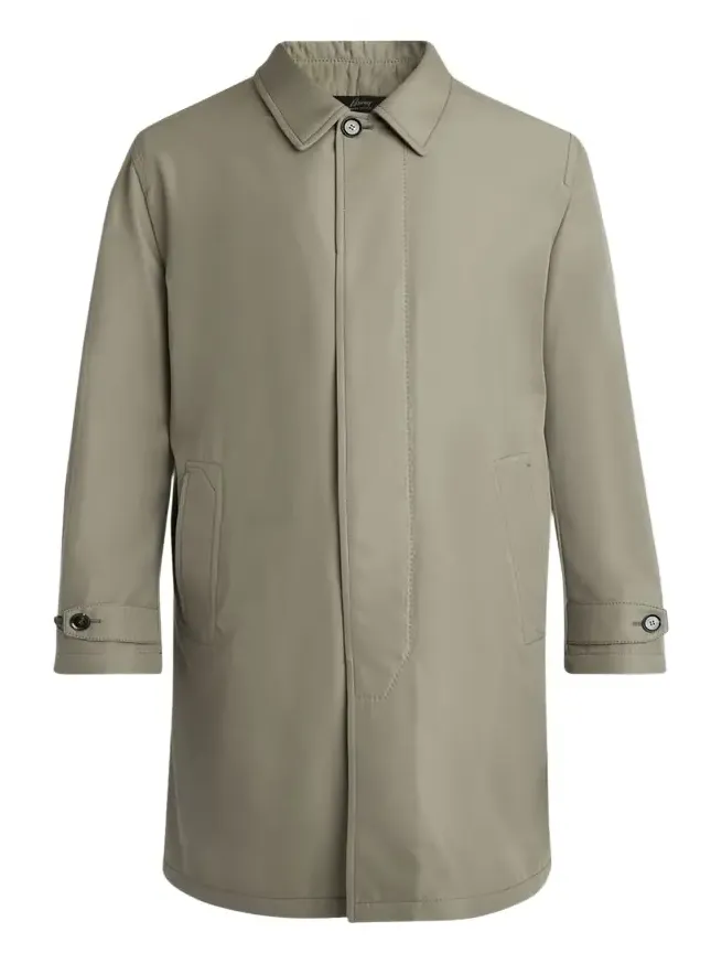 Brioni Men's Silk Cloud Button-Front Car Coat