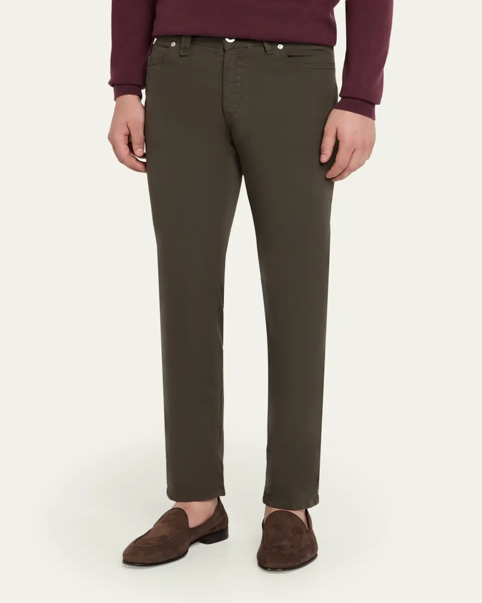 Brioni Men's Cotton Stretch 5-Pocket Pants | Thumbnail 8 Brioni Men's Cotton Stretch 5-Pocket Pants | Thumbnail 8