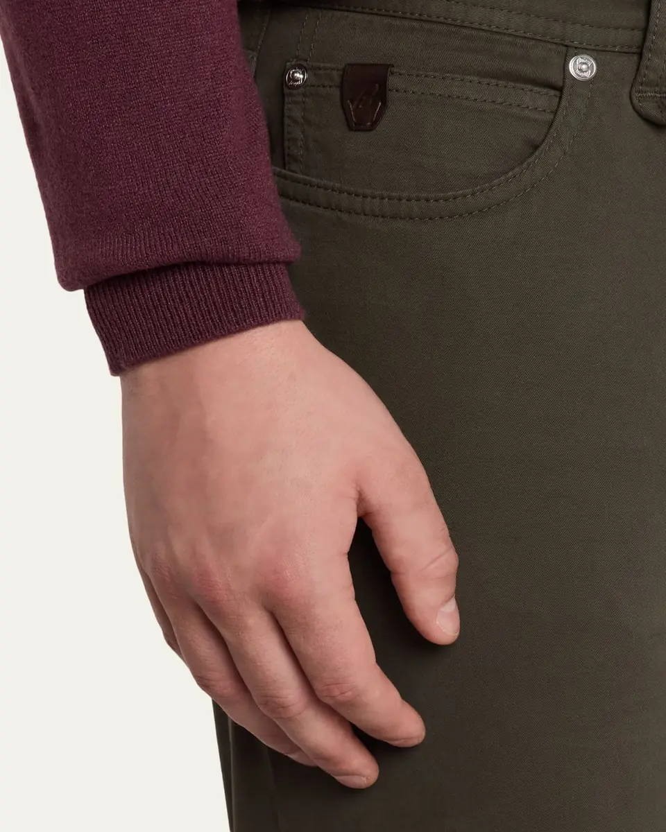 Brioni Men's Cotton Stretch 5-Pocket Pants | Thumbnail 9 Brioni Men's Cotton Stretch 5-Pocket Pants | Thumbnail 9