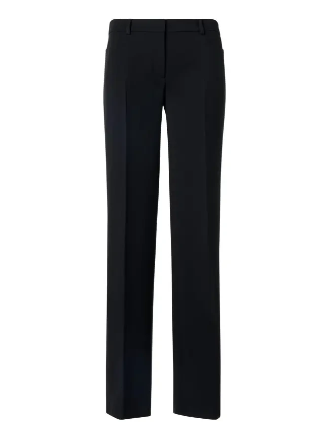 Mikka Wool Tricotine Straight-Leg Pants