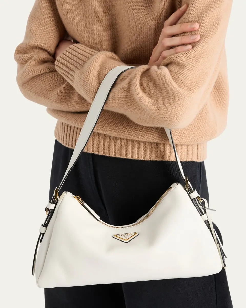 Prada Medium Aimee Zip Leather Shoulder Bag | Thumbnail 2 Prada Medium Aimee Zip Leather Shoulder Bag | Thumbnail 2