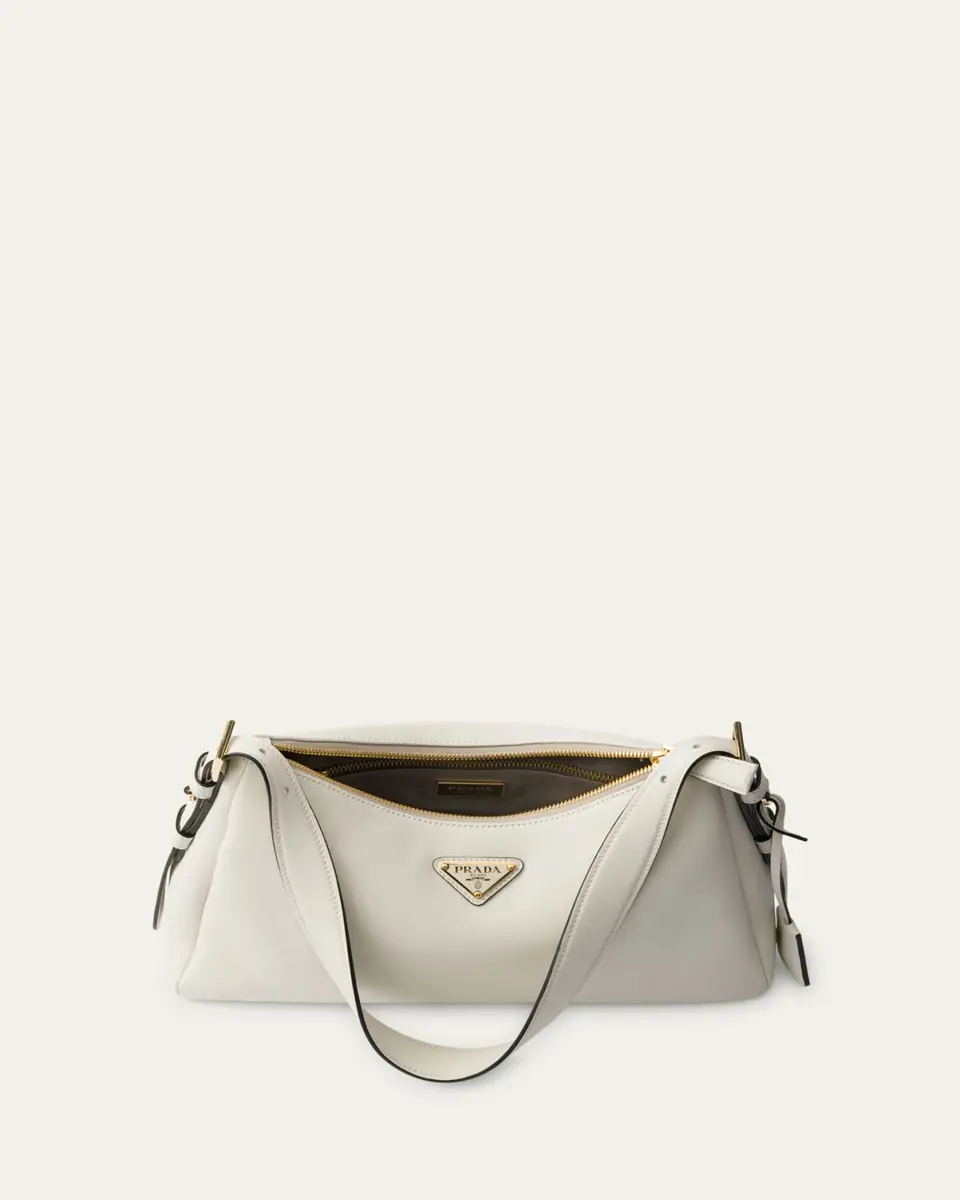 Prada Medium Aimee Zip Leather Shoulder Bag | Thumbnail 4 Prada Medium Aimee Zip Leather Shoulder Bag | Thumbnail 4