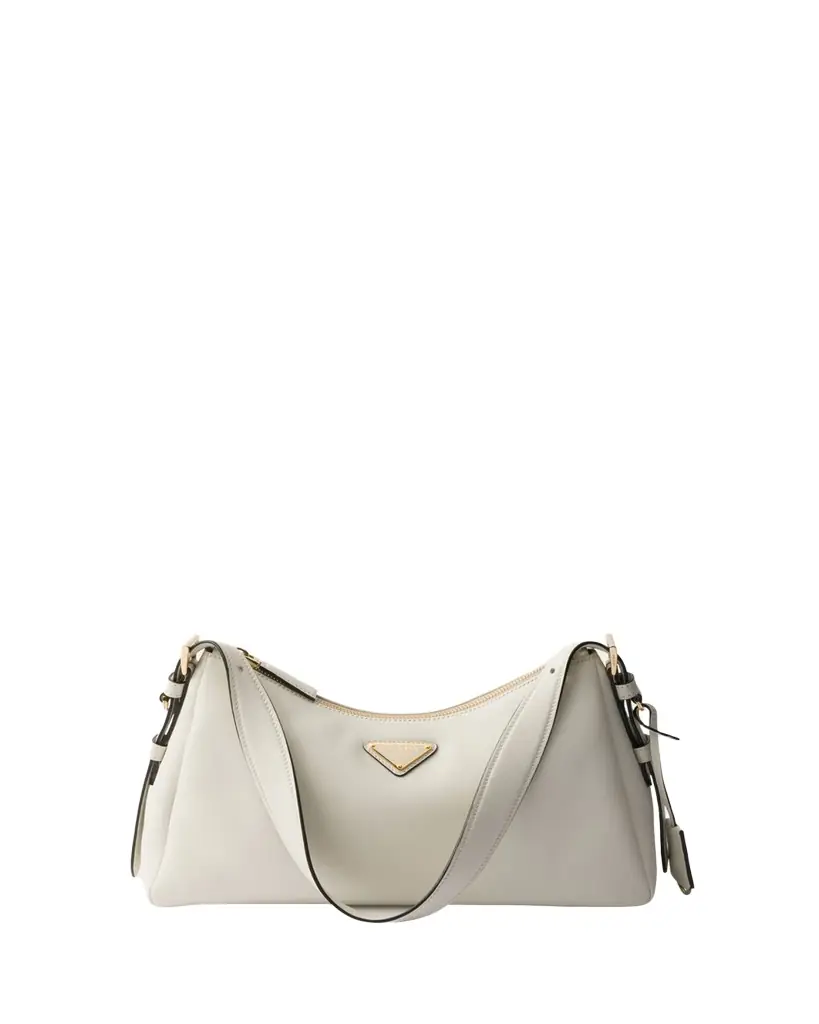 Prada Medium Aimee Zip Leather Shoulder Bag