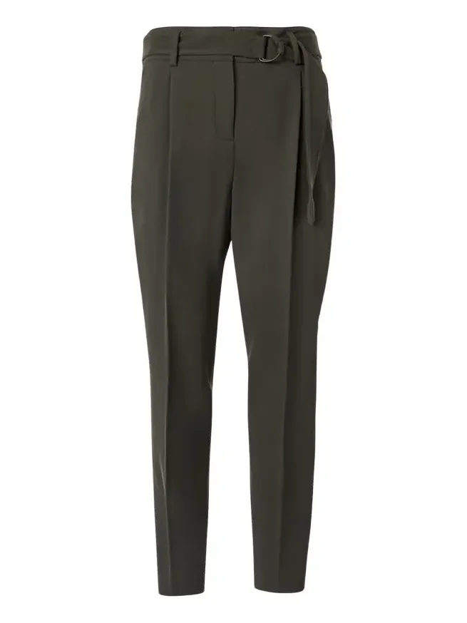 Akris punto Fred Belted Wool Ankle Pants