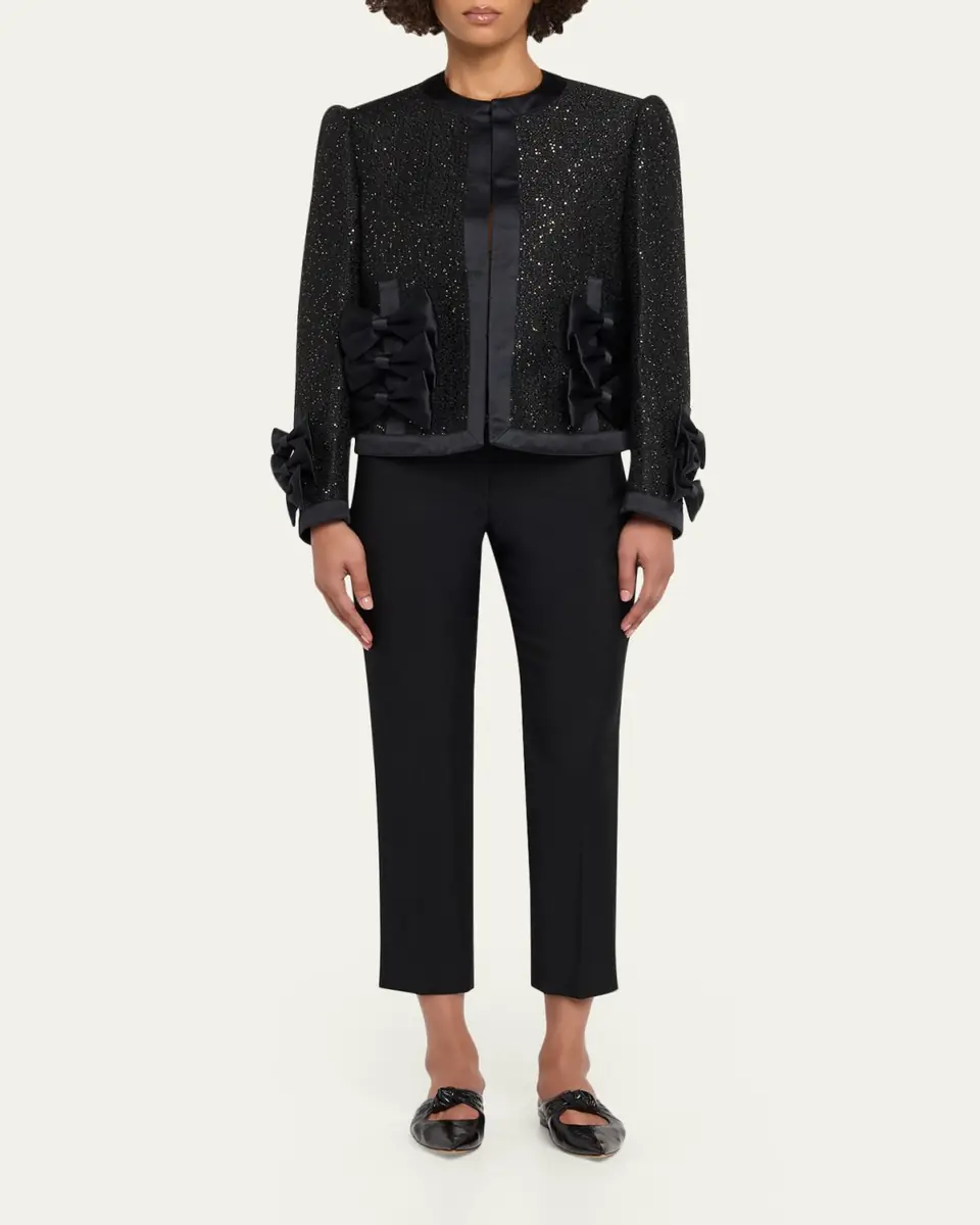 NOIR KEI NINOMIYA Satin Bow Sequined Jacket | Thumbnail 2 NOIR KEI NINOMIYA Satin Bow Sequined Jacket | Thumbnail 2