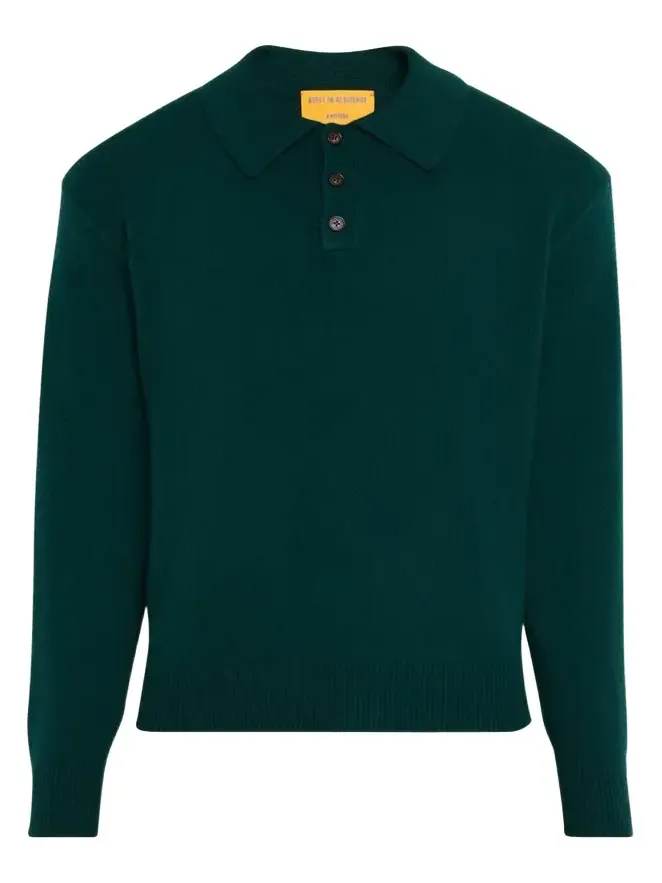 Men's Heavy Gauge Cashmere Polo Sweater Men's Heavy Gauge Cashmere Polo Sweater