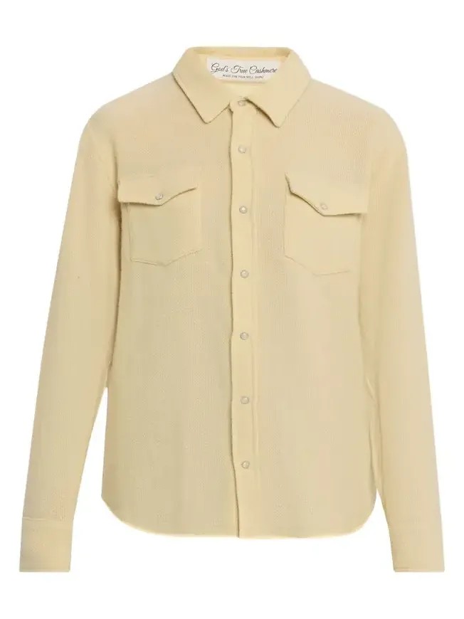 Daffodil Solid Cashmere Button-Front Shirt Daffodil Solid Cashmere Button-Front Shirt