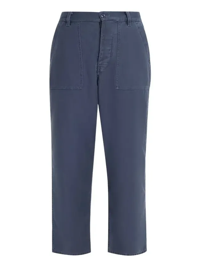 Earl Cotton Straight-Leg Ankle Pants