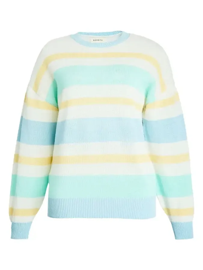 Cassian Striped Linen-Blend Sweater Cassian Striped Linen-Blend Sweater