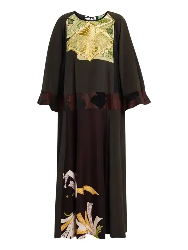 Rianna + Nina Kendima Vintage Bell-Sleeve Maxi Kimono Dress