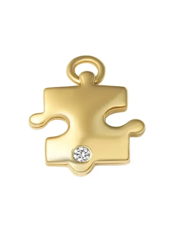 Papua 18K Gold & Diamond Puzzle Charm
