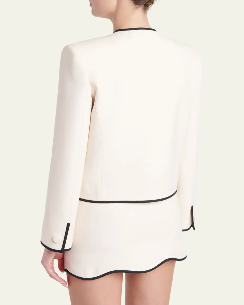 Valentino Garavani Virgin Wool Scallop Jacket | Thumbnail 3 Valentino Garavani Virgin Wool Scallop Jacket | Thumbnail 3