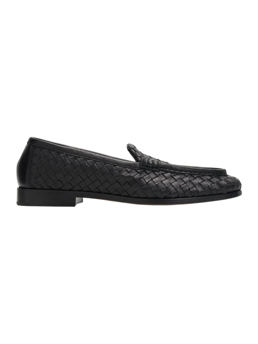 Silenzio Intrecciato Leather Loafers