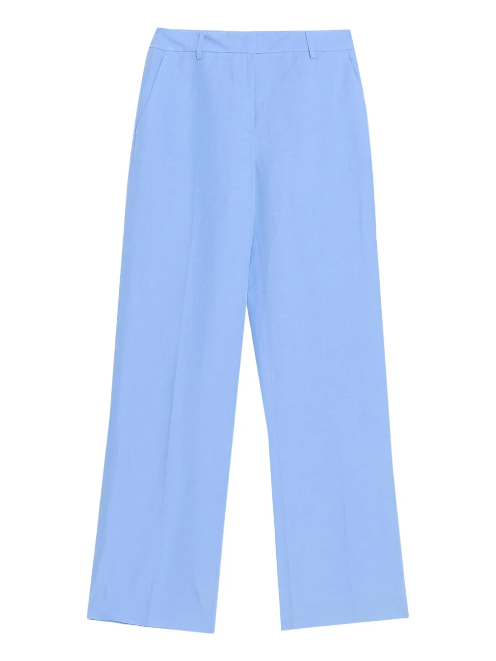 Gates Wide-Leg Silk-Linen Pants