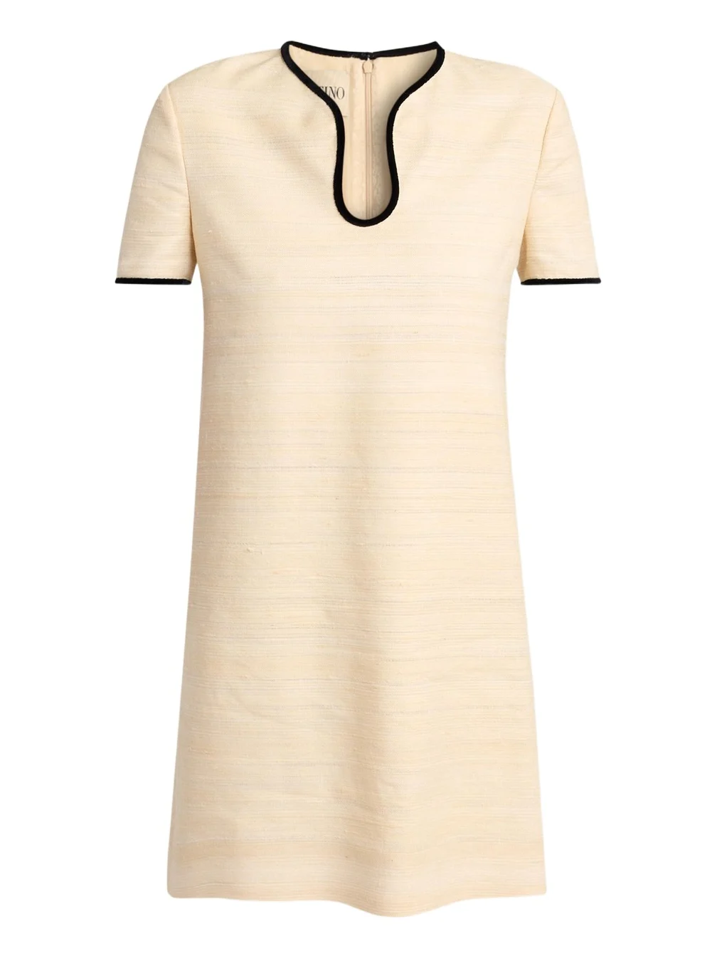 Woven Silk Short-Sleeve Mini Dress Woven Silk Short-Sleeve Mini Dress