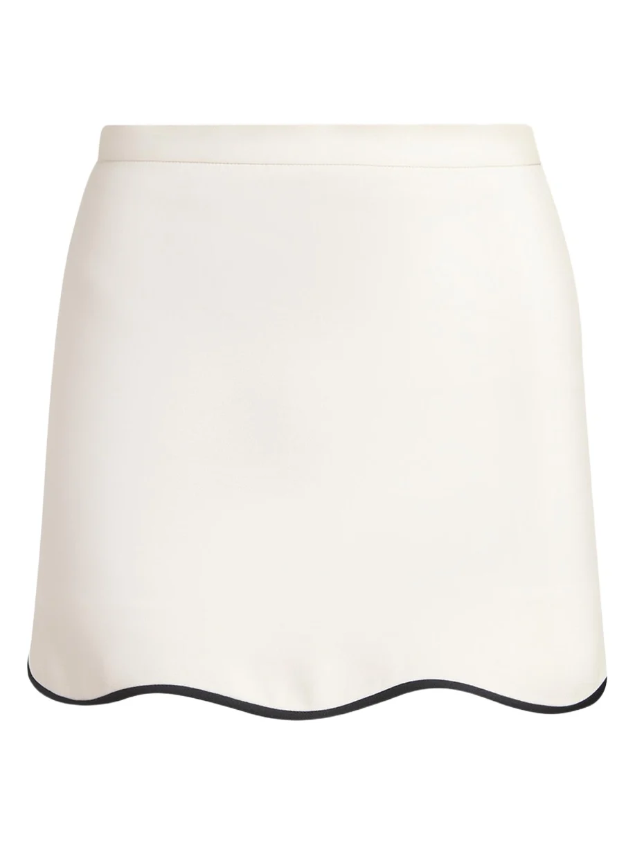 Valentino Garavani Piped Wave Hem Miniskirt