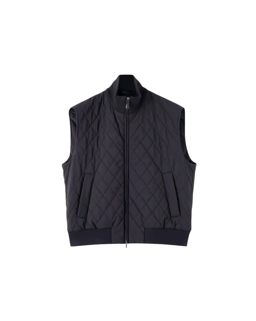 Loro Piana Men's Nylon Quilted Full-Zip Vest | Image 1 Loro Piana Men's Nylon Quilted Full-Zip Vest | Image 1