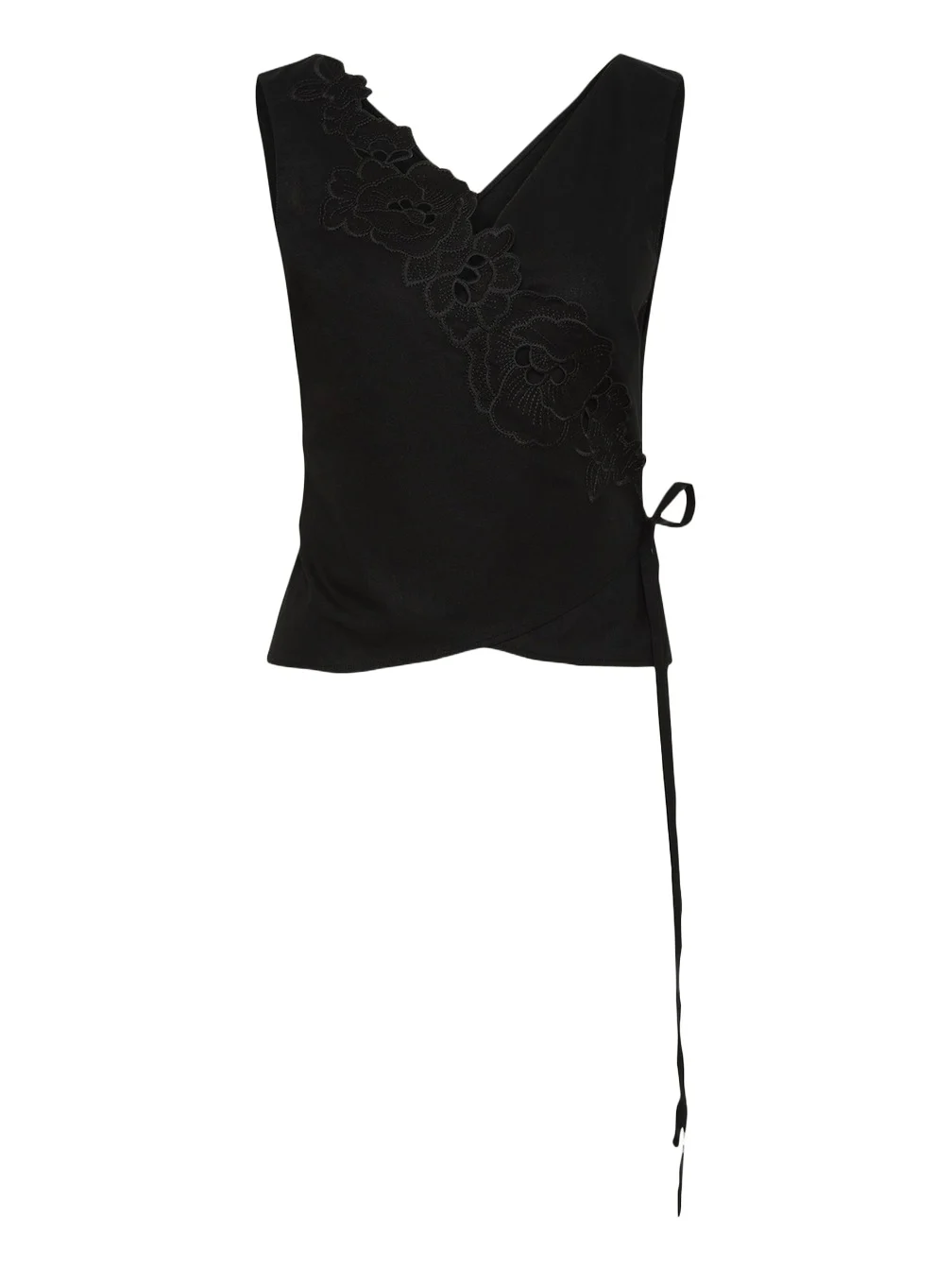 Klara Embroidered Wrap Top Klara Embroidered Wrap Top