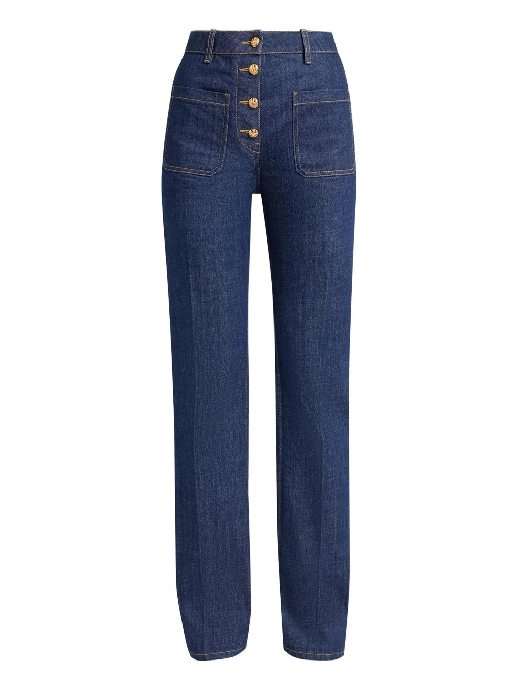 Button-Front Straight-Leg Jeans Button-Front Straight-Leg Jeans
