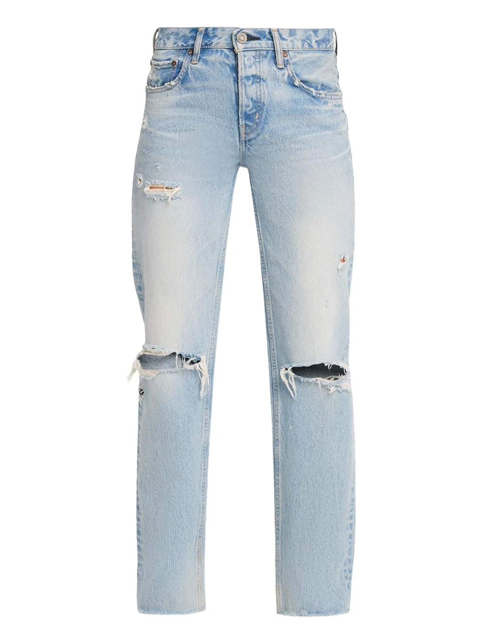 Distressed Straight Low-Rise Jeans Distressed Straight Low-Rise Jeans