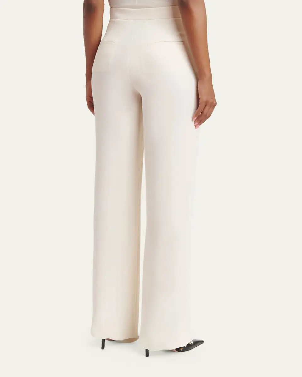 Valentino Garavani Silk Straight Trousers | Thumbnail 3