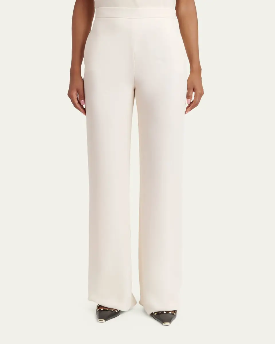 Valentino Garavani Silk Straight Trousers | Thumbnail 4