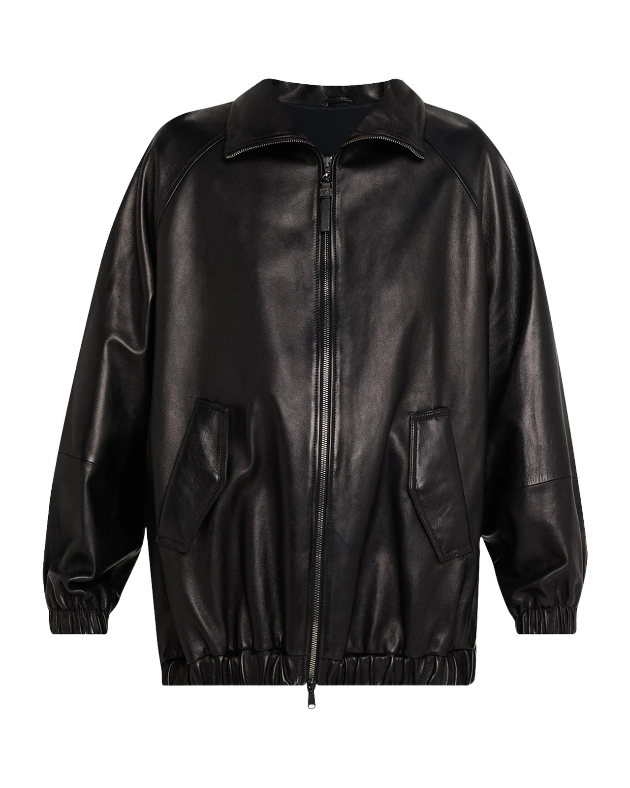 Brunello Cucinelli Leather Zip-Front Jacket
