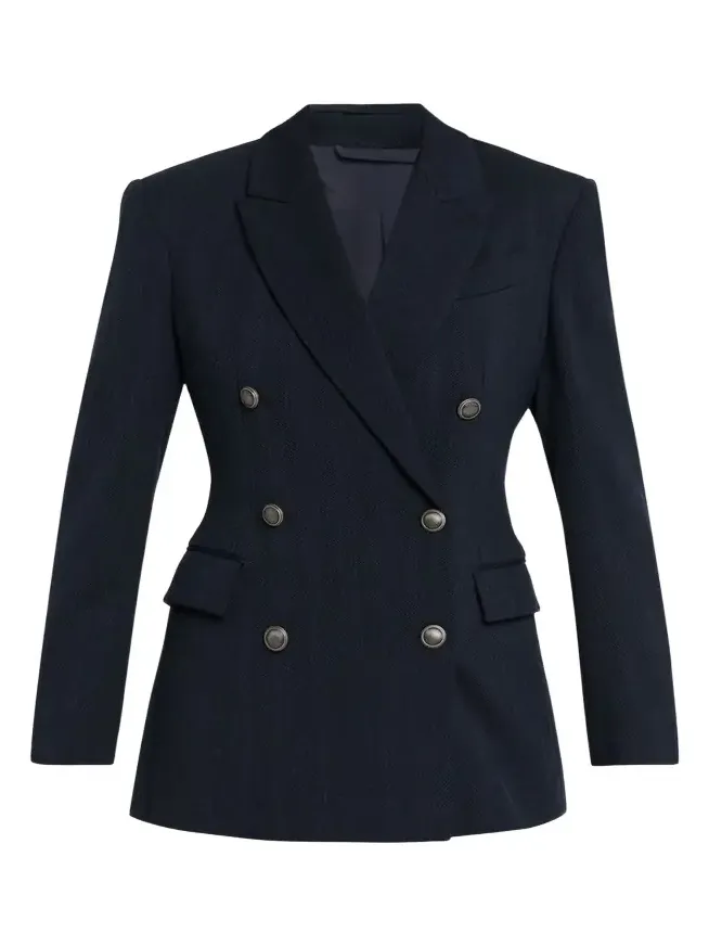 Herringbone Double-Breasted Jacket Herringbone Double-Breasted Jacket